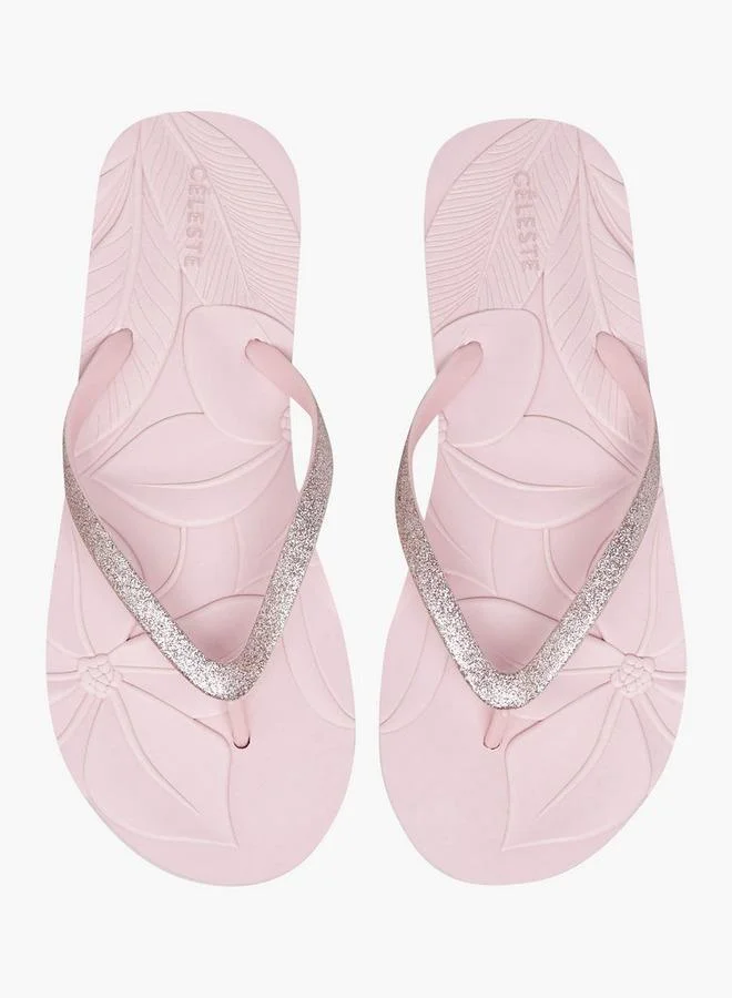 سيليست Women Glitter Strap Flip-Flops