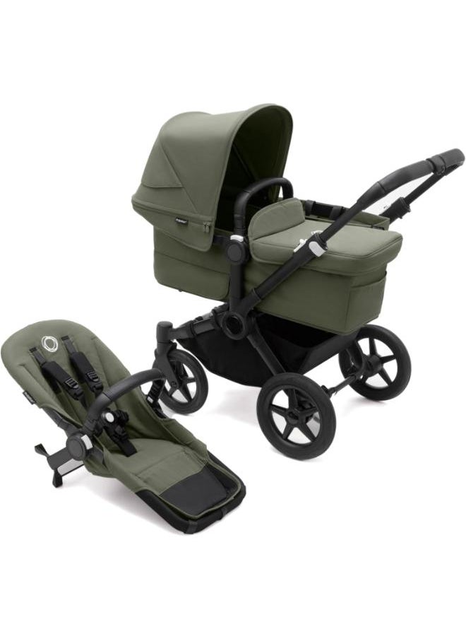 Bugaboo - Donkey 5 Mono Complete Stroller With Bassinet - Black/Forest Green - Image 1