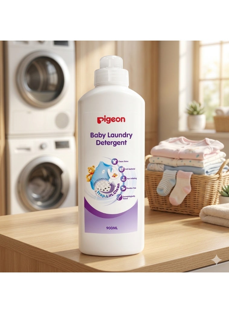 Pigeon Baby Laundry Detergent Liquid With Plant Extracts, Alcohol & Anti-Bacterial, Paraben Free, Highly Effective, Superior Cleaning, 900ml - Image 1