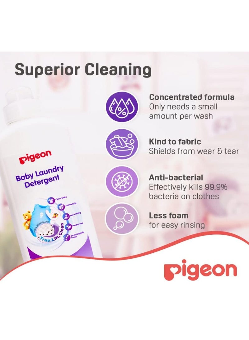 Pigeon Baby Laundry Detergent Liquid With Plant Extracts, Alcohol & Anti-Bacterial, Paraben Free, Highly Effective, Superior Cleaning, 900ml - Image 4