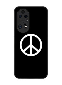 Stylizedd Rugged Black edge case for Huawei P50 Pro Slim fit Soft Case Flexible Rubber Edges Anti Drop TPU Gel Thin Cover - Peace Sign  - Image 1