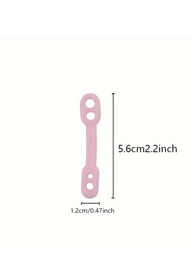 50pcs Clothes Hangers Non Slip Rubber Grips Fixing Strap Band Windproof Hooks Clip Anti-Slip Off Fixed Buckle Anti-Drop Silicone Strips Hanger Fixation for Outdoor(Random Color) - Image 5