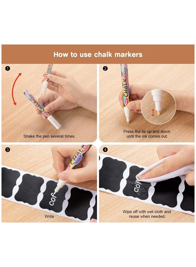 300 Chalkboard Labels And White Erasable Marker Storage Stickers - Image 3