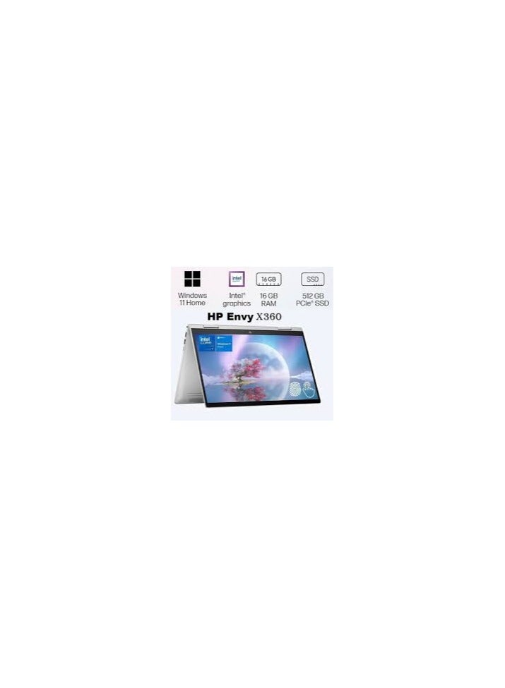 HP Envy X360 14-es1023dx (Upgraded Version) Laptop With 14-Inch FHD IPS Display, Core 7-150U Processor/16GB RAM/ 512GB SSD/Intel Iris Xe Graphics/Windows 11 English silver - Image 5