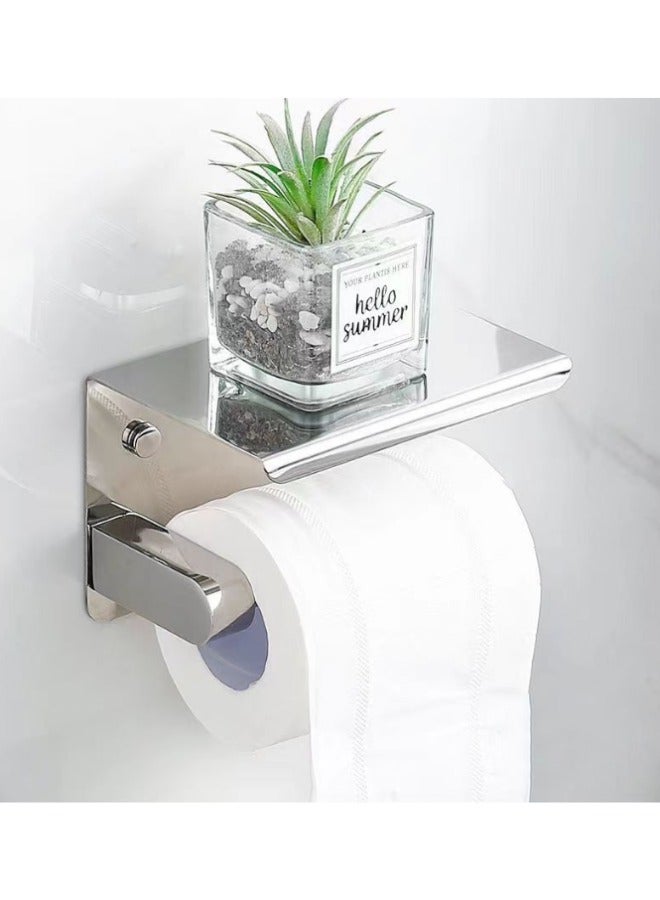 الجملة الفولاذ المقاوم للصدأ رف تخزين الحمام حامل ورق التواليت المنزلي - Image 5