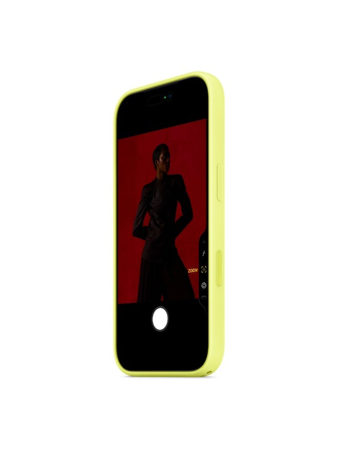 URBBKING iPhone 17 Pro Max Liquid Silicone Case Cover,Full Body Protection, Shockproof, Slim, Anti-Scratch Soft Microfiber Lining,Slim Protective Back Cover with Comfortable Hold Touch Feeling and Anti-fingerprint , Bright Yellow - Image 2