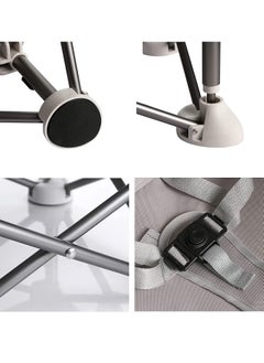 Excefore Portable Baby Seat, Booster Seat for Indoor/Outdoor Use, Folding Portable High Chair, Great for Camping, Beach, Lawn |Toddlers, Kids, Boys, Girls (Gray)  - Image 5