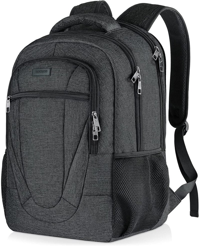 BIKROD Travel Laptop Backpack, 17 Inch Extra Large School Backpacks for Teen Boys and Girls, Black Water Resistant Women Back Pack, Business Men Sturdy Computer Bag - Image 1