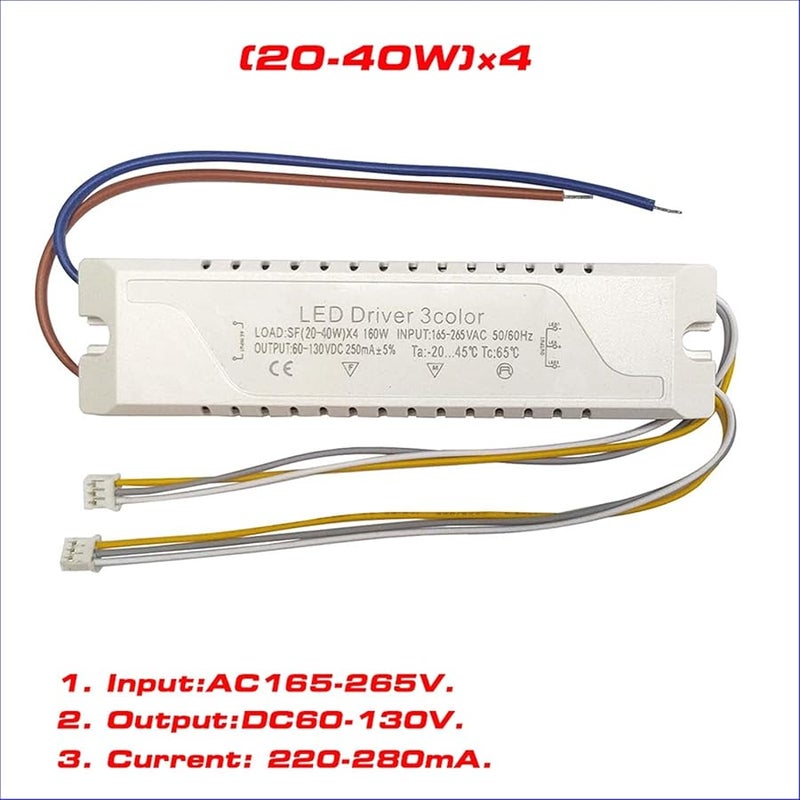 Constant Current LED Driver 20 60W Power Supply AC165 265V 220 280mA For Strip Lighting 20 40W 4 - Image 3