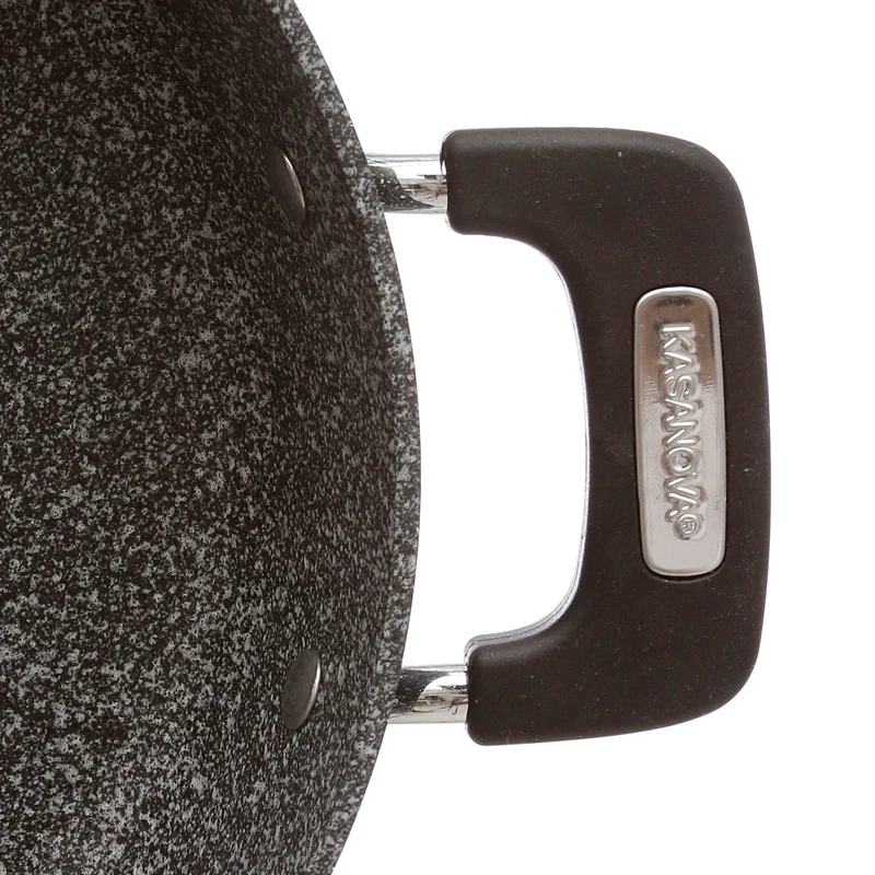 Simply Kitchen  New Petra Dark Sauté Pan 28 Cm With Glass Lid Gray  | Best Price UAE