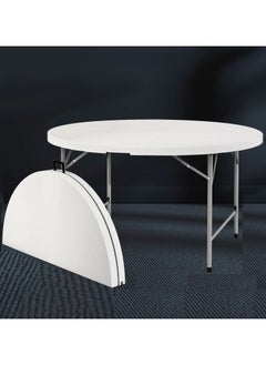 LANNY Jeffcoco Furniture Portable Plastic Folding Table Dia 160cm Round for 8-10 Person for Party/Picnic/Garden/Dining/Kitchen/Buffee/Restaurant (1.6m)  - Image 1