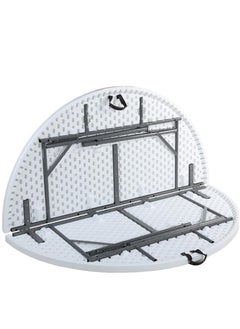 LANNY Jeffcoco Furniture Portable Plastic Folding Table Dia 160cm Round for 8-10 Person for Party/Picnic/Garden/Dining/Kitchen/Buffee/Restaurant (1.6m)  - Image 3