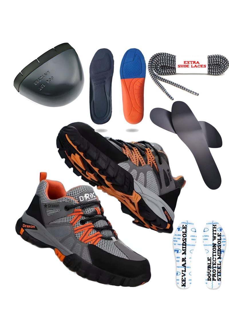 Draxon Draxon Fasion Safety Shoes for Men Women CE Standard Steel Toe and Midsole Work Lightweight Anti-Puncture Industry Construction Sneakers  - Image 1