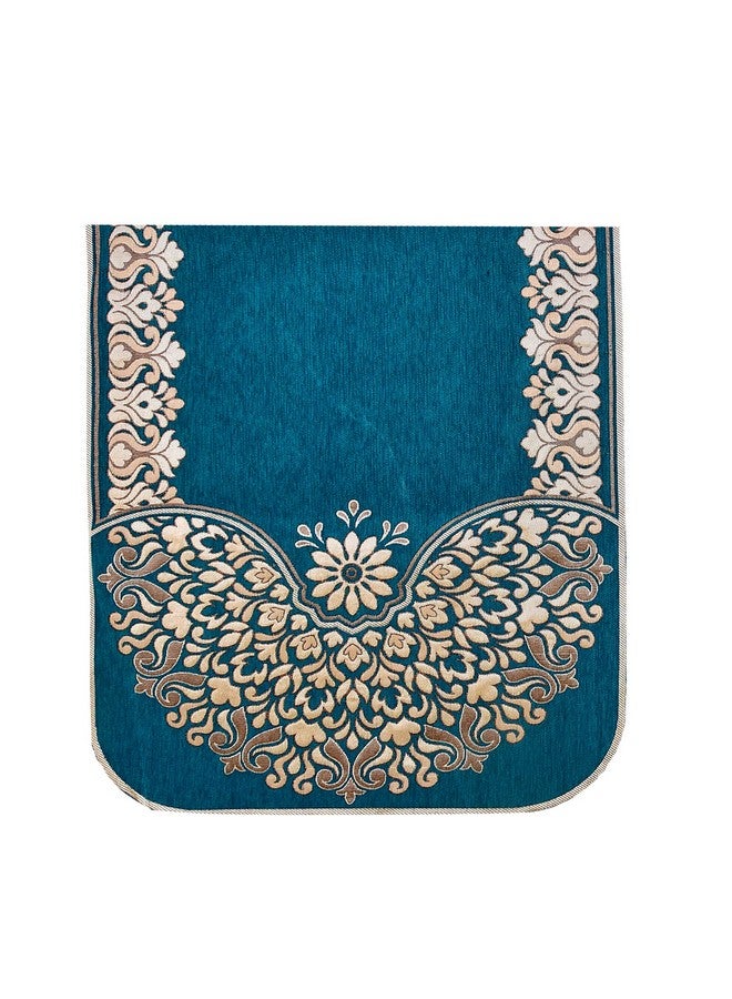 Dazzling Decor Velvet L Shape Sofa Covers Set - Premium 6 Seater Sofa Slip Protector Covers for Living Room Decor - Exclusive Royal Look Heavy Fabric Slip Protector for Long Couch, Aqua_1504 - Image 4