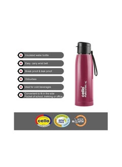 Cello Cello Puro Steel-X Cooper 600 |Water Bottle with Inner Steel and Outer Plastic | Rust Proof and Leak Proof  - Image 4