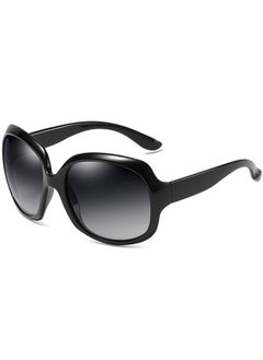 Polarized Sunglasses, Fashionable Glasses, UV Protection Sunglasses, for Women and Men Oversized Elegant Large Rectangle Sun Glasses UV400 ( Black )