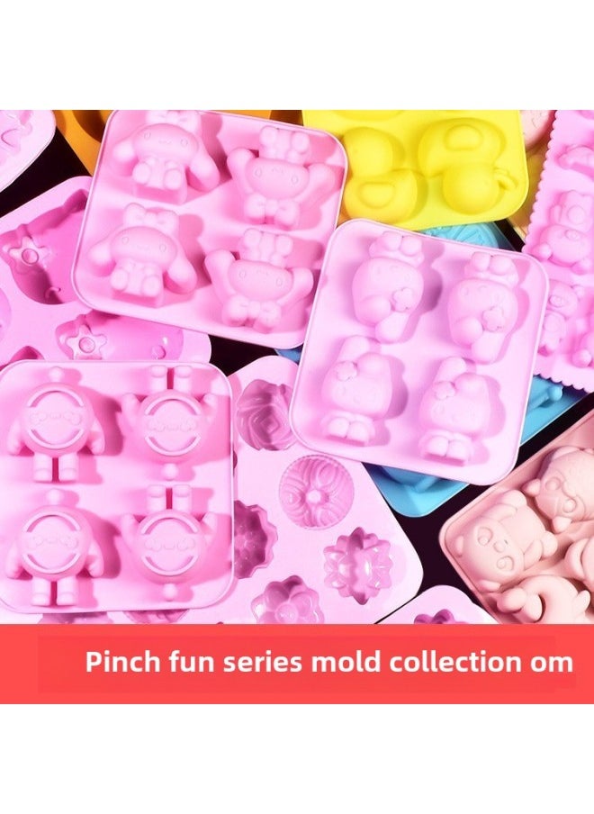 Generic - Kneading Silicone Mold Collection Cat Claw Waffle Crystal Glue Ab Glue Handmade Diy Material Food Toy Mold-Specifications:Hand-cut Mold 1 Egg Egg - Image 1