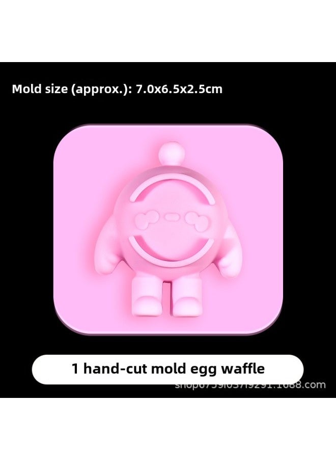 Generic - Kneading Silicone Mold Collection Cat Claw Waffle Crystal Glue Ab Glue Handmade Diy Material Food Toy Mold-Specifications:Hand-cut Mold 1 Egg Egg - Image 1