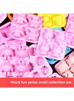 Generic Kneading Silicone Mold Collection Cat Claw Waffle Crystal Glue Ab Glue Handmade Diy Material Food Toy Mold-Specifications:Hand-cut Mold 1 Egg Egg  - Image 2