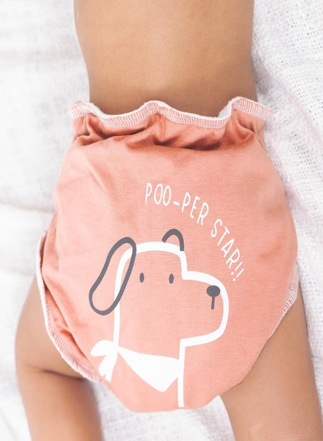 A Toddler Thing Ultra Nappies 2.0 with Dry Feel|Padded Underwear|Reusable Cotton Nappy, Langot|Double Gussets for Leak Protection|Superior Absorption|Bums & Giggles|3-6m|Pack of 5 - Image 2