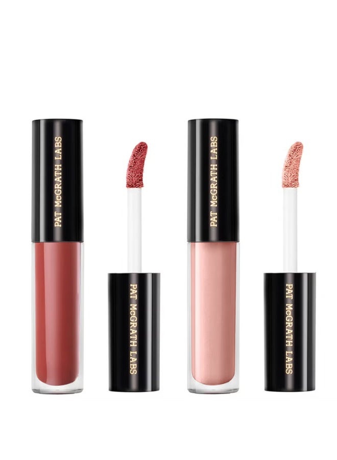 بات مكجراث مجموعة Pat McGrath Labs Mini LUST Gloss Duo المحدودة الإصدار Nude Mood - Image 2