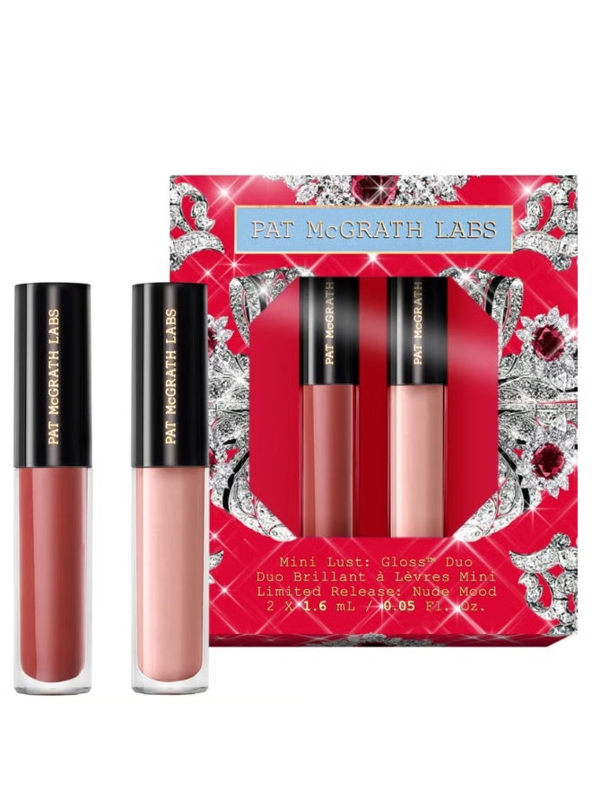 بات مكجراث مجموعة Pat McGrath Labs Mini LUST Gloss Duo المحدودة الإصدار Nude Mood - Image 1