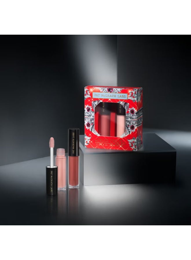 بات مكجراث مجموعة Pat McGrath Labs Mini LUST Gloss Duo المحدودة الإصدار Nude Mood - Image 3