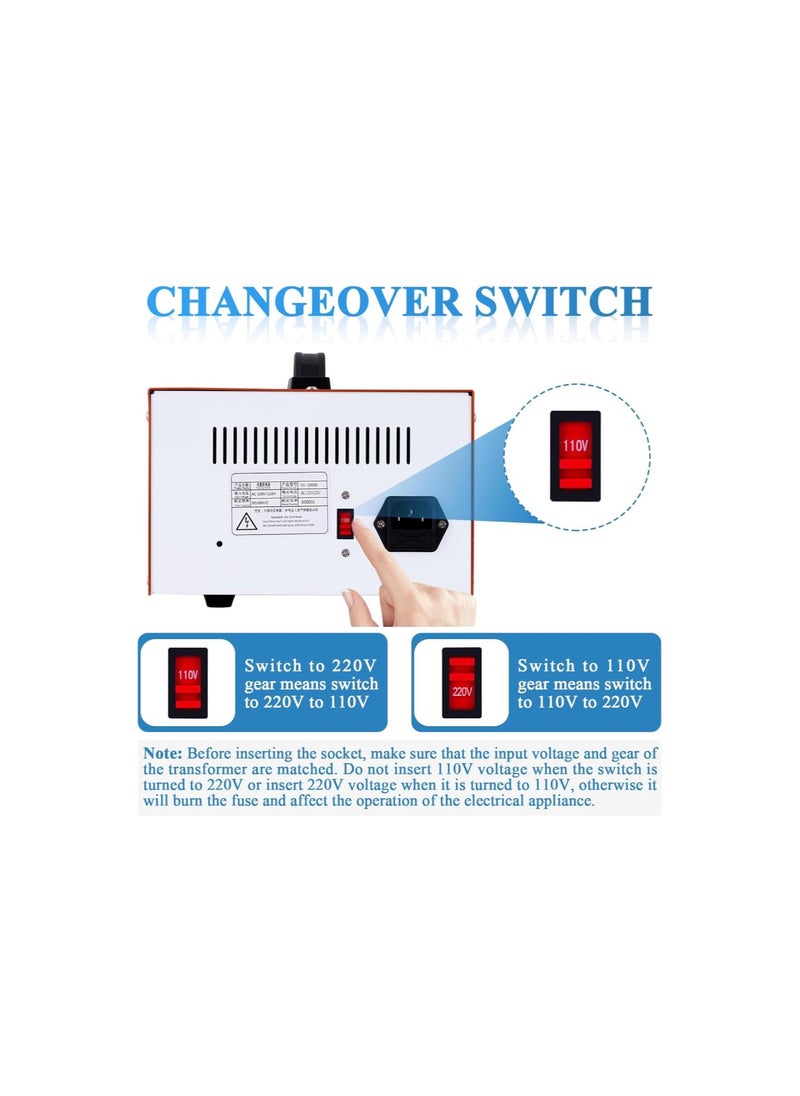 Voltage Converter Transformer 3000W Heavy Duty Step Up/Down Transformer 110v to 220v / 220v to 110v