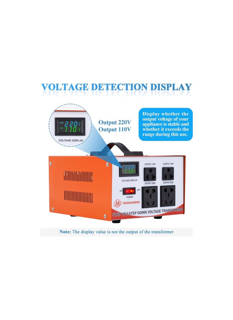Voltage Converter Transformer 3000W Heavy Duty Step Up/Down Transformer 110v to 220v / 220v to 110v