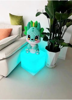 fashionhome Multipurpose Modern Technology Waterproof LED Cube Side Table Color Changing Rechargeable Cordless Night Light Nightstand for Living Room Outdoor Patio Party Seat 40x40x40 cm (Fully Assembled)  - Image 2