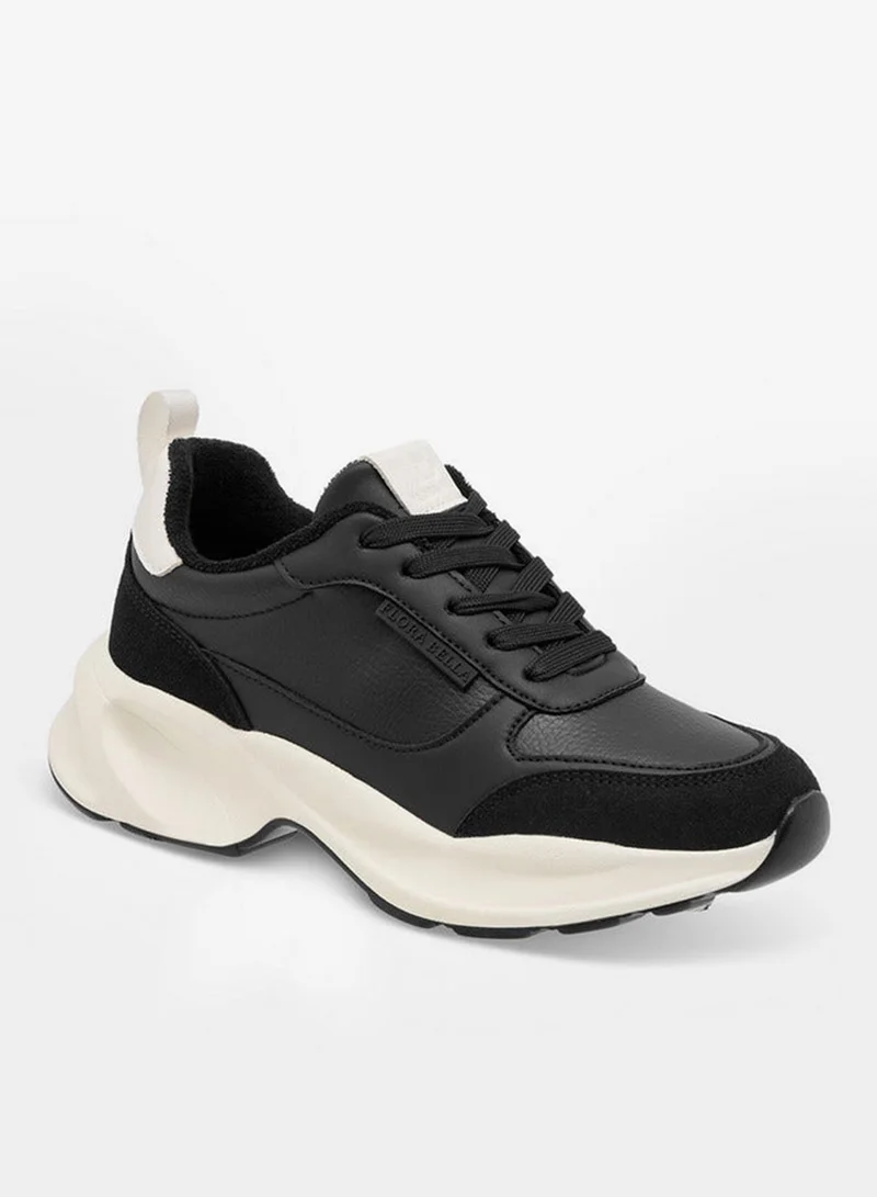 Flora Bella By Shoexpress Women's Logo Detail Sneakers with Lace-Up Closure