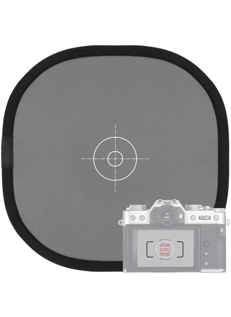 Anwenk Anwenk 12x12 Inch (30x30cm) Grey Card White Balance Card for Photography 18% Exposure Gray Reflectance Reflector Foldable Focus Board Double Sided with Carry Pouch  - Image 1