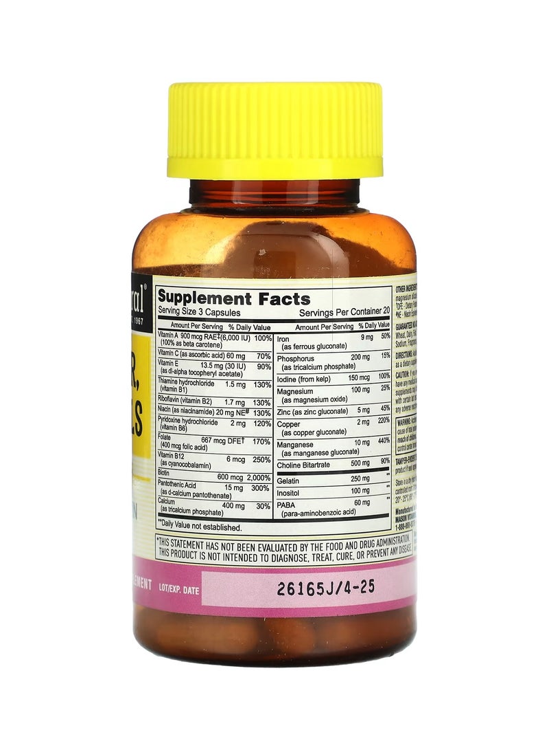 Mason Natural Nutritional Supplement Capsules For Hair, Nails And Skin, 60 Capsules - Image 2