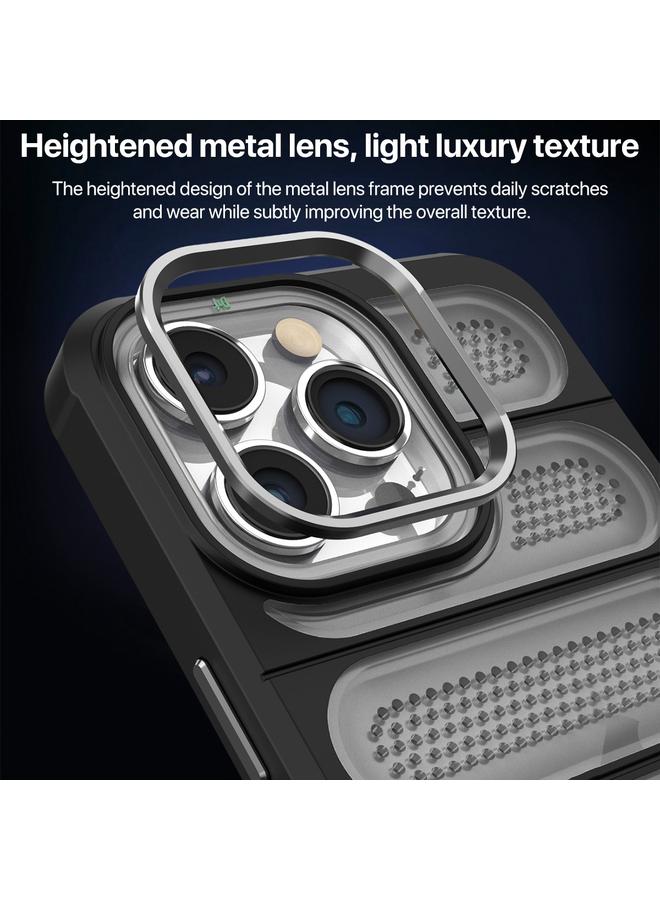 S-TOP Case For iPhone 15 Pro Max Cooling Armor Translucent Mesh Breathable Phone Case - Image 3