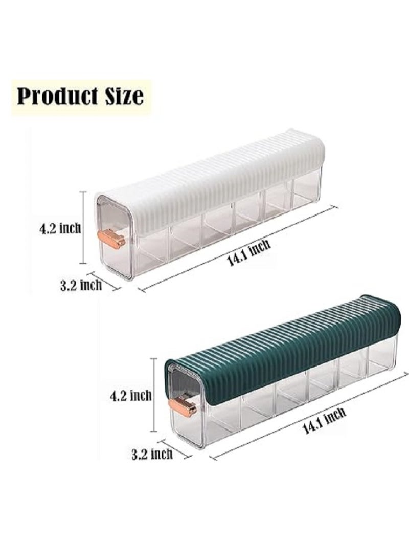 Underwear Drawer Organizer, 6 Drawer Wall Mounted Storage Boxes, Acrylic Organizers for Underwear, Socks, Ties, Data Cable, Spice Organization - Image 3