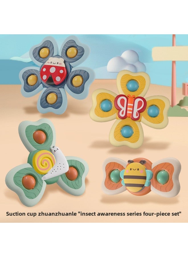 Children's Sucker Rotating Music Rotating Insects Marine Animals Gyro Fun Bathing Rotating Toys For Infants-Color:Three-dimensional Turning Music-three-piece Set - Image 2