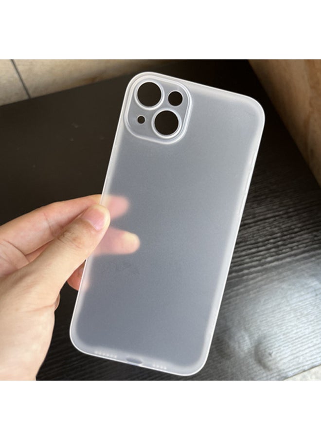 Generic - For Iphone 14 Transparent Mobile Phone Case For Iphone14plus Solid Color All-inclusive Pp Hard Case For Spot Wholesale-Color:Blue (opp Hanging Bag Packaging Model Standard)-Applicable Model:For Apples 12 - Image 1
