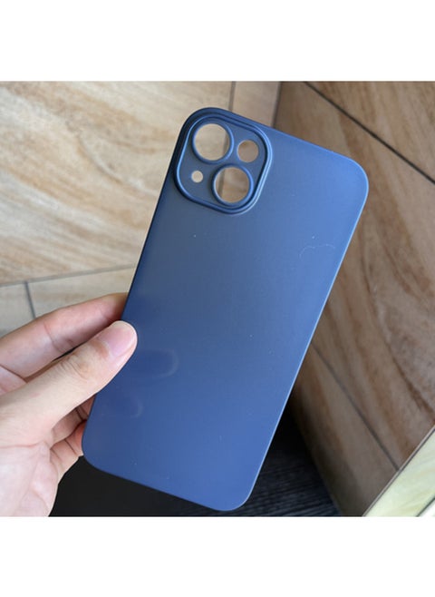 For Iphone 14 Transparent Mobile Phone Case For Iphone14plus Solid Color All-inclusive Pp Hard Case For Spot Wholesale-Color:Blue (opp Hanging Bag Packaging Model Standard)-Applicable Model:For Apples 12