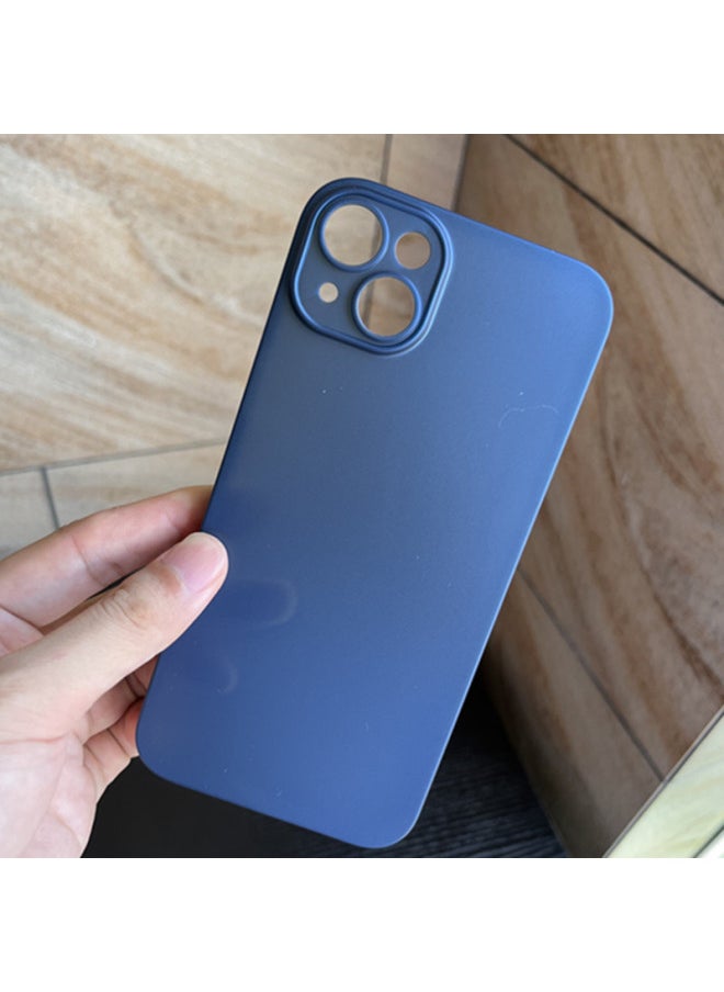Generic - For Iphone 14 Transparent Mobile Phone Case For Iphone14plus Solid Color All-inclusive Pp Hard Case For Spot Wholesale-Color:Blue (opp Hanging Bag Packaging Model Standard)-Applicable Model:For Apples 12 - Image 1