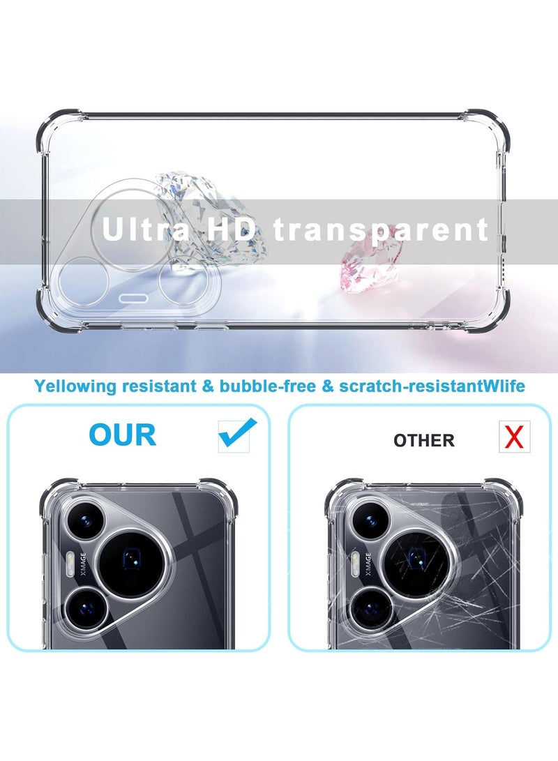 general Case Compatible with Huawei Pura 70 Pro, HD Clear Ultra Thin Silicone Flexible TPU Gel Anti-Shock Anti-Scratch Case for Huawei Pura 70 Pro - Image 5
