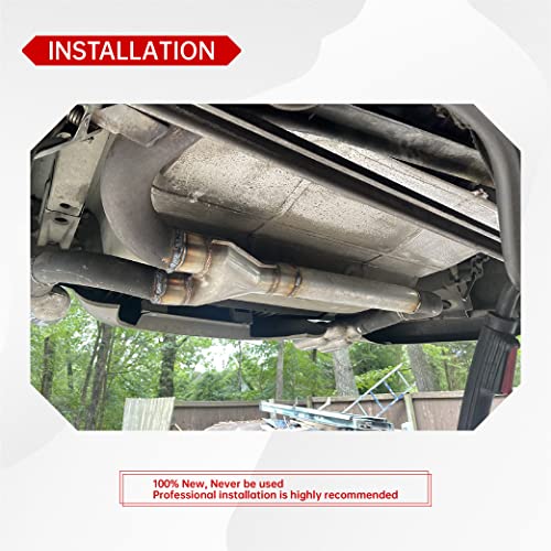 FGJQEFG T409 Stainless Steel Y Pipe 2'' Inch ID Single to 2'' Inch ID Dual Stamped Exhaust Adapter Connector, Overall Length: Approx. 10", Universal - Image 4