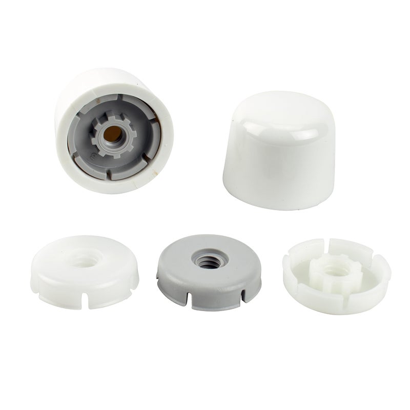 Plumb Pak PP83530WHL Universal Round Toilet PushOn Bolt Caps 178 x 438 White
