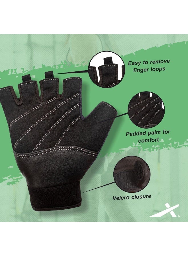 Vector X Rebel Unisex Gym & Fitness Gloves – Weightlifting & Workout Gloves for Men & Women, Size M, Grey - Image 2