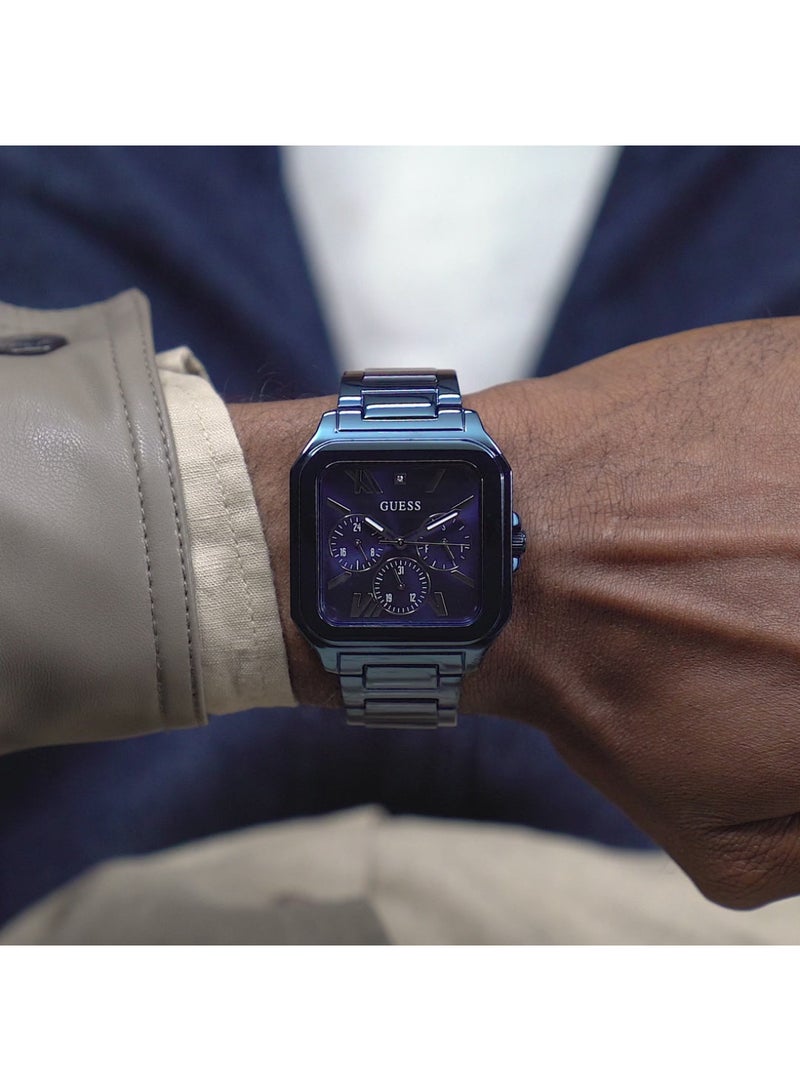 GUESS Mens Blue Multi-function Blue Dial Watch - GW0631G3 - Image 5