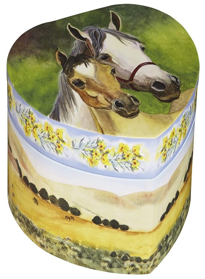 Enchantmints Love Of Horses Heart Musical Jewelry Box for Girls Jewelry Items - Boys Treasure Chest to Store Coins Bands & Accessories - Ideal for Birthdays Valentine's Gifts - Image 2