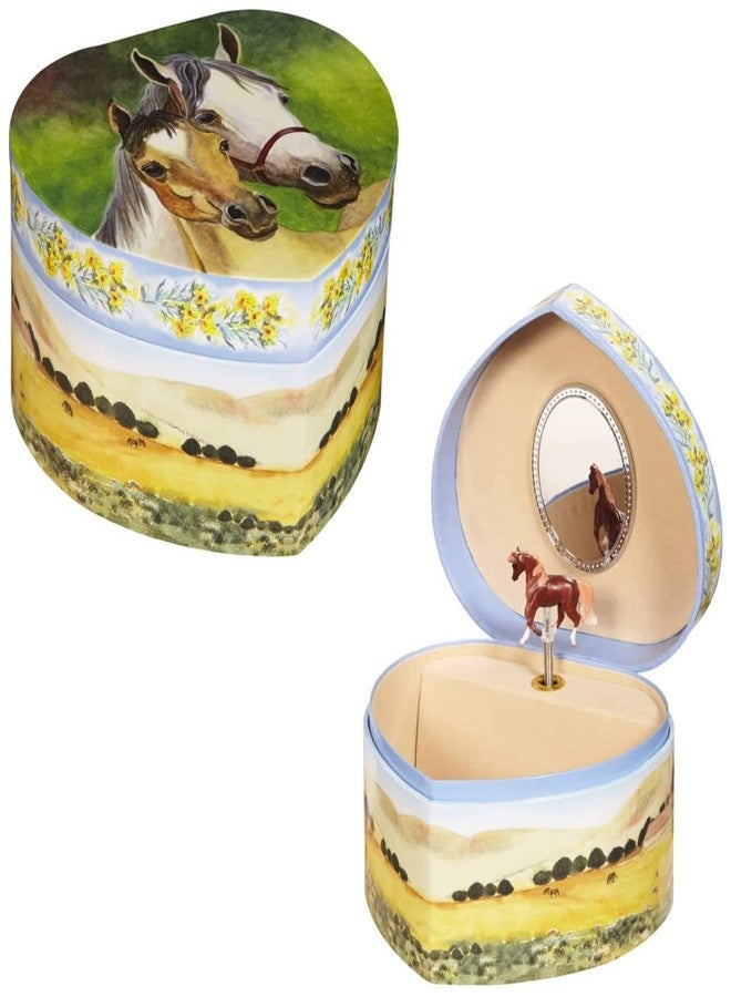 Enchantmints Love Of Horses Heart Musical Jewelry Box for Girls Jewelry Items - Boys Treasure Chest to Store Coins Bands & Accessories - Ideal for Birthdays Valentine's Gifts - Image 3