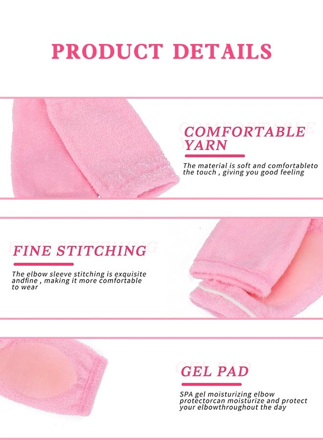 Polish'D 1 Pair Gel Elbow Sleeves for Women, Soft Gel Elbow Pads for SPA Moisturizing Dry Cracked Skin Care, Cover Heel Socks Elbow Sleeves, Elbow Pads for Pain, Calloused and Reduce Wear - Image 4