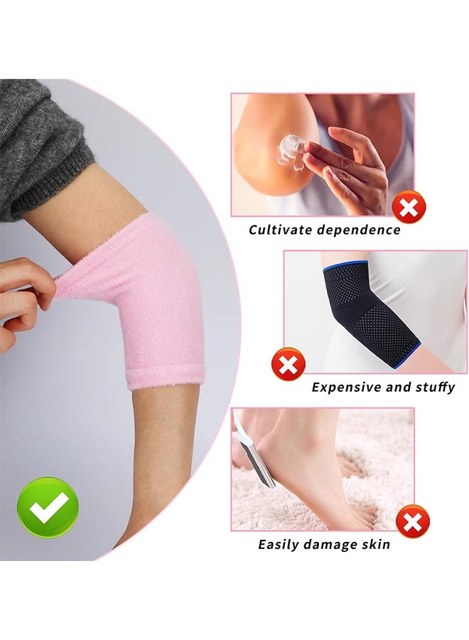 Polish'D 1 Pair Gel Elbow Sleeves for Women, Soft Gel Elbow Pads for SPA Moisturizing Dry Cracked Skin Care, Cover Heel Socks Elbow Sleeves, Elbow Pads for Pain, Calloused and Reduce Wear - Image 3