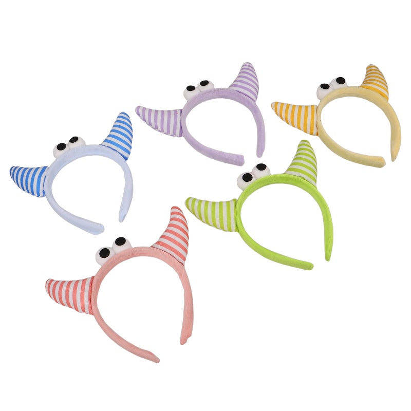 5Pcs Cute Children Headwear: Cosplay Horn Headbands - Plush Funny Headpiece for Girls Party Festival Celebration Cosplay - Hair Accessories - Image 1