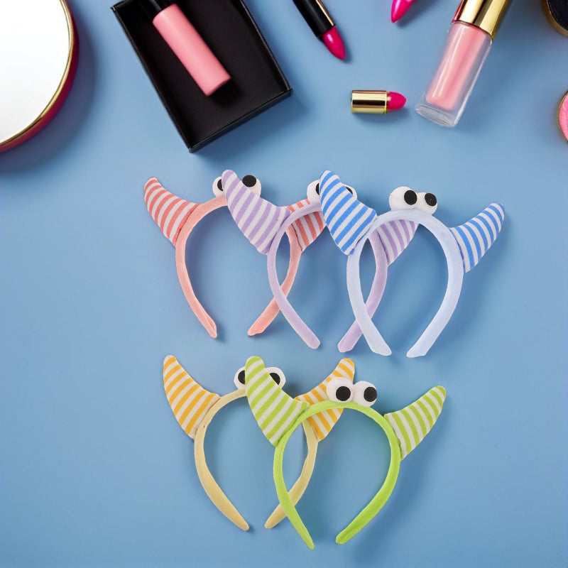 5Pcs Cute Children Headwear: Cosplay Horn Headbands - Plush Funny Headpiece for Girls Party Festival Celebration Cosplay - Hair Accessories - Image 3